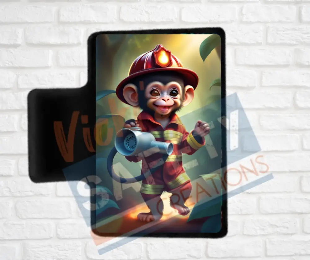 Hair Claw Clips-Monkey (asst. health & safety designs) Fire Fighter Monkey / 2’’-Small Hair Accessories