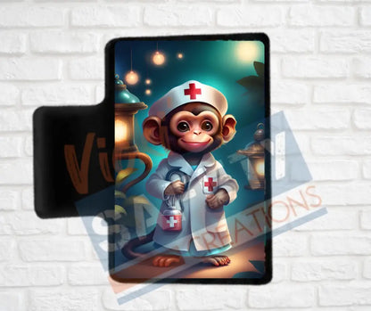 Hair Claw Clips-Monkey (asst. health & safety designs) Nurse Monkey / 2’’-Small Hair Accessories