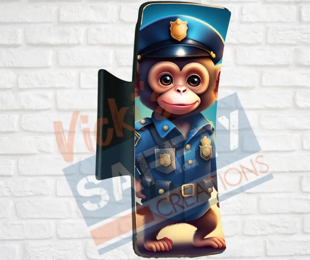 Hair Claw Clips-Monkey (asst. health & safety designs) Officer Monkey / 4’’-Large Hair Accessories