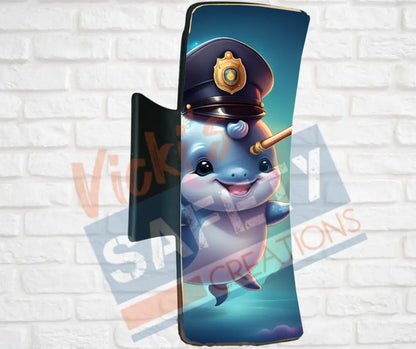 Hair Claw Clips-Narwhal (asst. health & safety designs) Officer Narwhal / 4’’-Large Hair Accessories