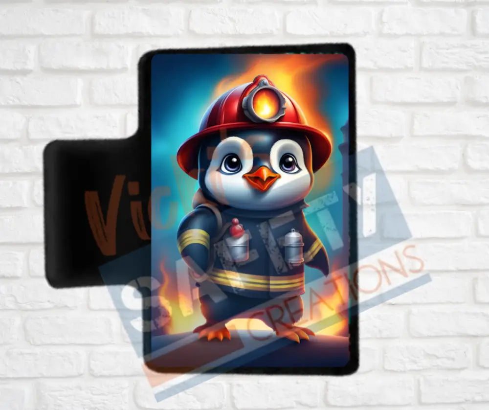 Hair Claw Clips-Penguins (asst. health & safety designs) Fire Fighter Penguin / 2’’-Small Hair Accessories