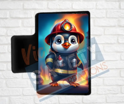 Hair Claw Clips-Penguins (asst. health & safety designs) Fire Fighter Penguin / 2’’-Small Hair Accessories