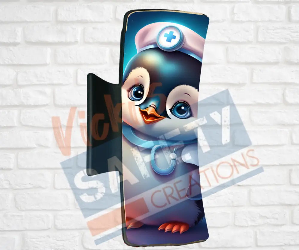 Hair Claw Clips-Penguins (asst. health & safety designs) Nurse Penguin / 4’’-Large Hair Accessories