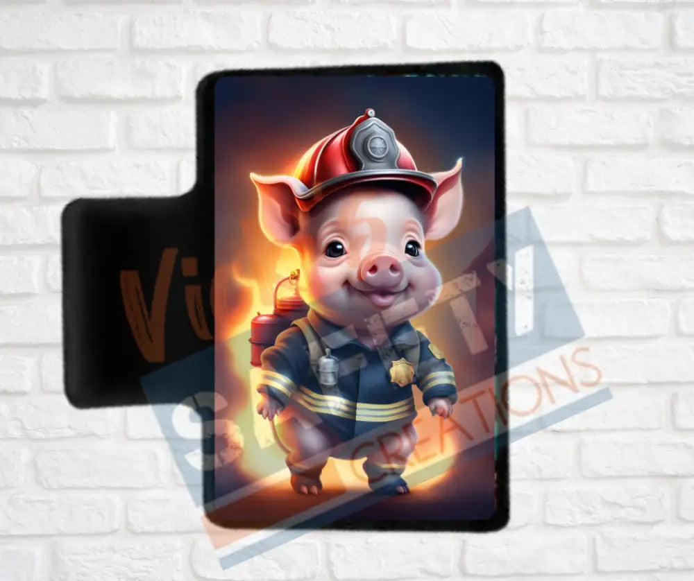 Hair Claw Clips-Piglet (asst. health & safety designs) Fire Fighter Piglet / 2’’-Small Hair Accessories