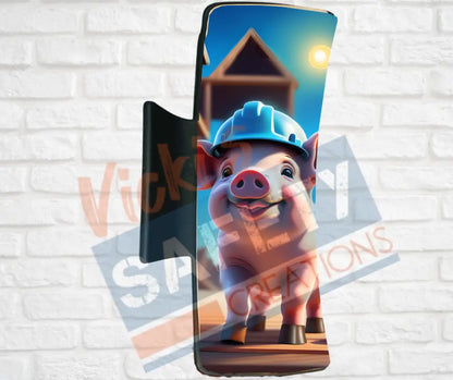 Hair Claw Clips-Piglet (asst. health & safety designs) Hard hat Piglet / 4’’-Large Hair Accessories