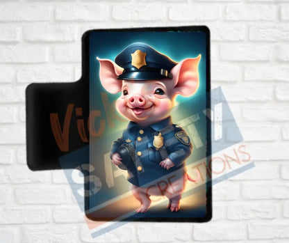 Hair Claw Clips-Piglet (asst. health & safety designs) Officer Piglet / 2’’-Small Hair Accessories