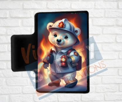 Hair Claw Clips-Polar Bear (asst. health & safety designs) Fire Fighter Polar Bear / 2’’-Small Hair Accessories