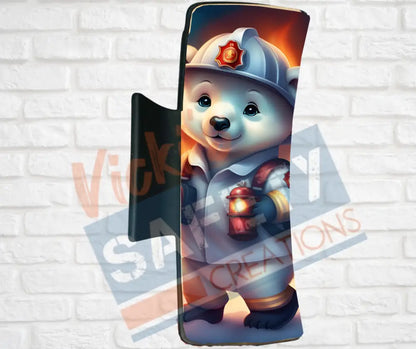 Hair Claw Clips-Polar Bear (asst. health & safety designs) Fire Fighter Polar Bear / 4’’-Large Hair Accessories