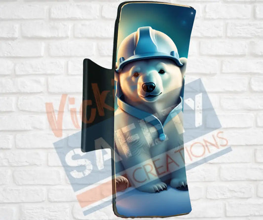 Hair Claw Clips-Polar Bear (asst. health & safety designs) Hard hat Polar Bear / 4’’-Large Hair Accessories