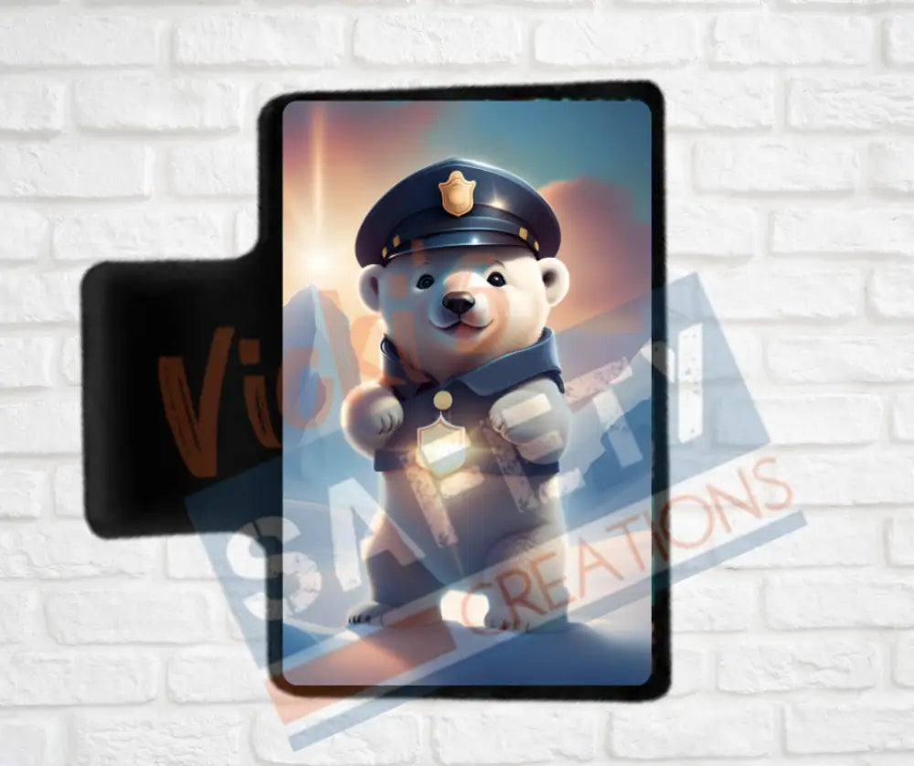 Hair Claw Clips-Polar Bear (asst. health & safety designs) Officer Polar Bear / 2’’-Small Hair Accessories