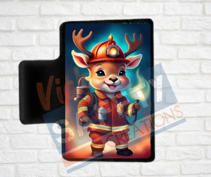 Hair Claw Clips-Reindeer (asst. health & safety designs) Fire Fighter Reindeer / 2’’-Small Hair Accessories