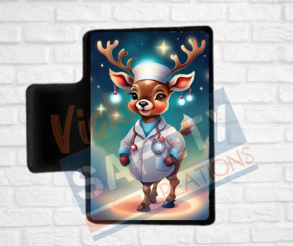 Hair Claw Clips-Reindeer (asst. health & safety designs) Nurse Reindeer / 2’’-Small Hair Accessories