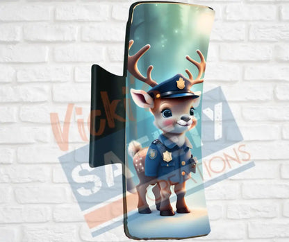 Hair Claw Clips-Reindeer (asst. health & safety designs) Officer Reindeer / 4’’-Large Hair Accessories