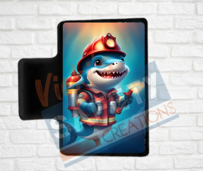 Hair Claw Clips-Shark (asst. health & safety designs) Fire Fighter Shark / 2’’-Small Hair Accessories