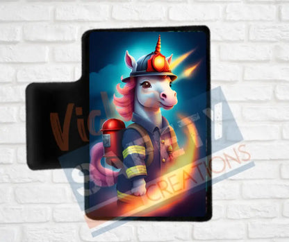 Hair Claw Clips-Unicorn (asst. health & safety designs) Fire Fighter Unicorn / 2’’-Small Hair Accessories