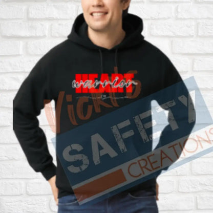 Heart Warrior Tops (Adult Youth Toddler Infant Sizes) Hoodie / ADULT-Small Adult Clothing