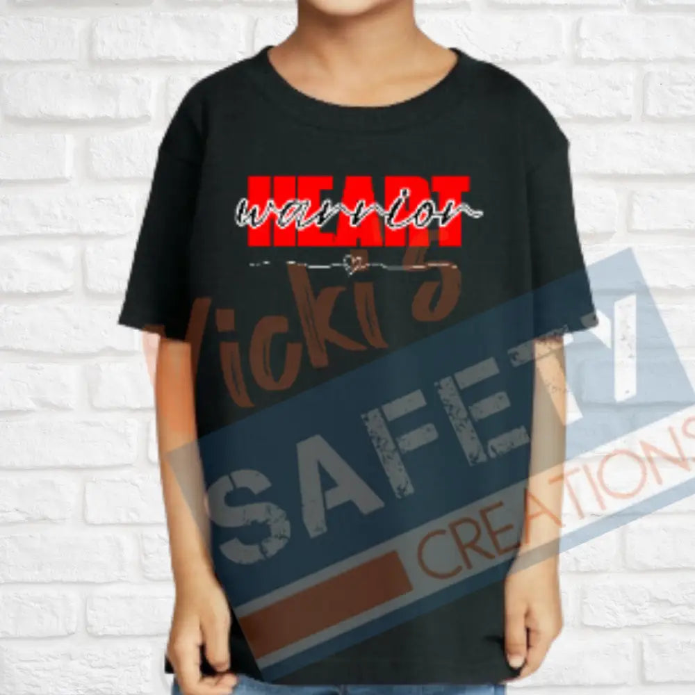 Heart Warrior Tops (Adult Youth Toddler Infant Sizes) T-shirt/Onesie / TODDLER-2T Adult Clothing