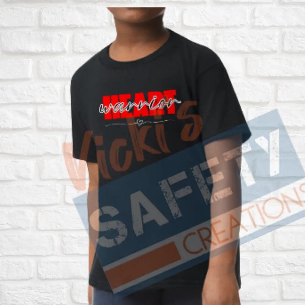 Heart Warrior Tops (Adult Youth Toddler Infant Sizes) T-shirt/Onesie / YOUTH-XSmall Adult Clothing