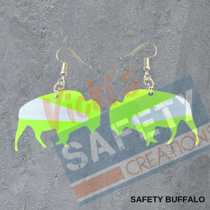 Hi-Vis Buffalo Dangles Earrings