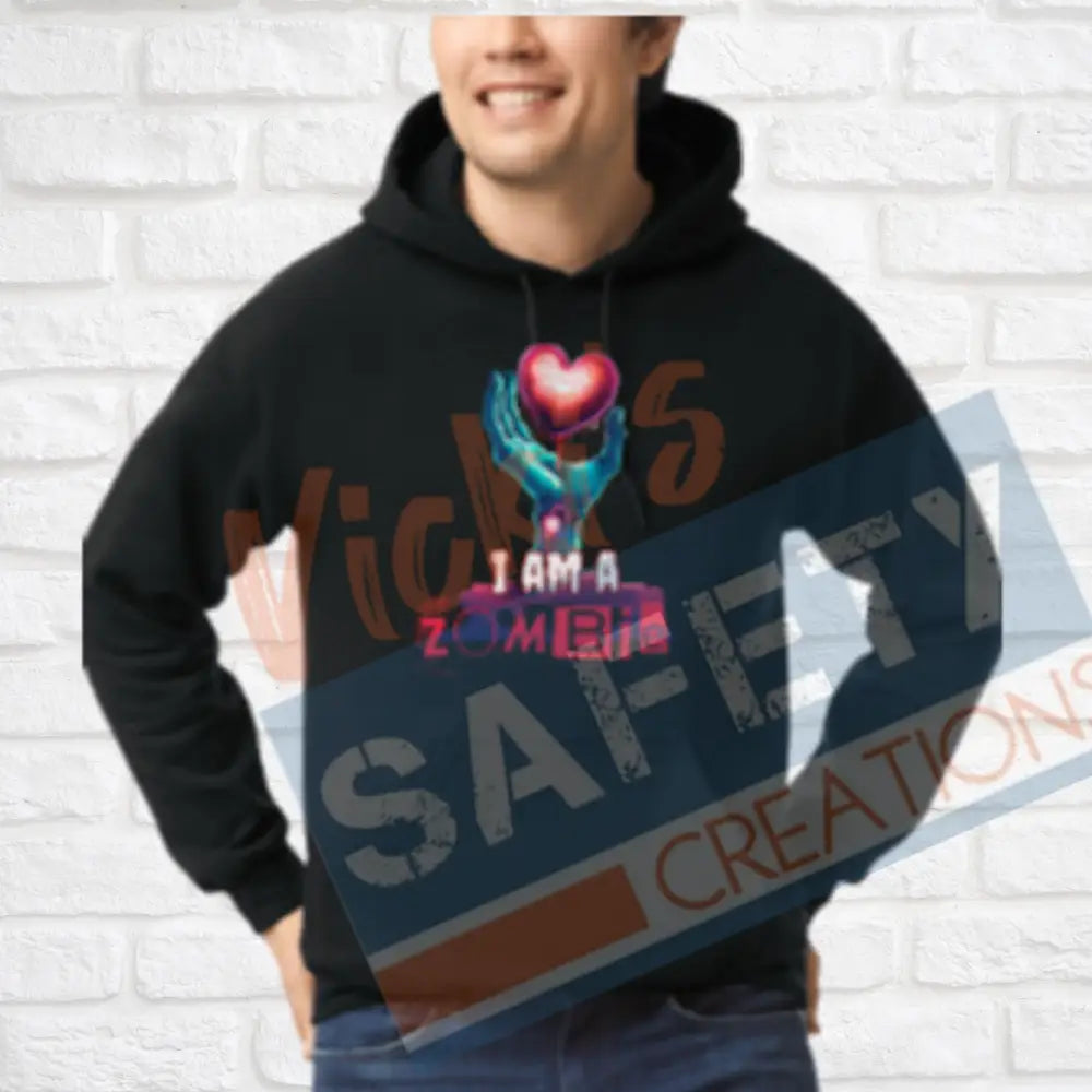 I am/I know a Zombie Tops (Adult Youth Toddler Infant Sizes) I AM A ZOMBIE / Hoodie / ADULT-Small Adult Clothing