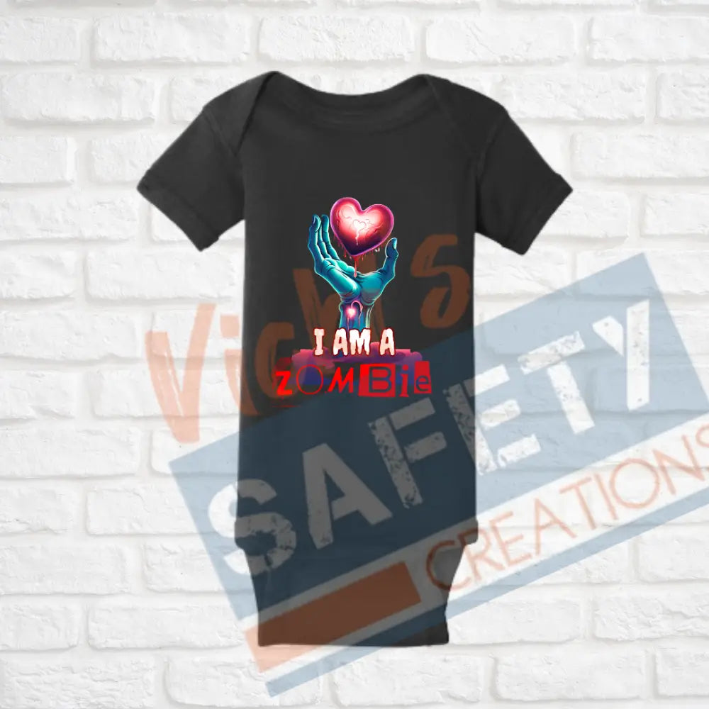 I am/I know a Zombie Tops (Adult Youth Toddler Infant Sizes) I AM A ZOMBIE / T-shirt/Onesie / INFANT-Newborn Adult