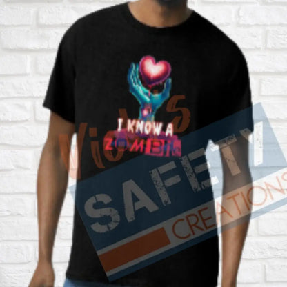 I am/I know a Zombie Tops (Adult Youth Toddler Infant Sizes) I KNOW A ZOMBIE / T-shirt/Onesie / ADULT-Small Adult