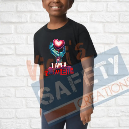 I am/I know a Zombie Tops (Adult Youth Toddler Infant Sizes) I AM A ZOMBIE / T-shirt/Onesie / YOUTH-XSmall Adult