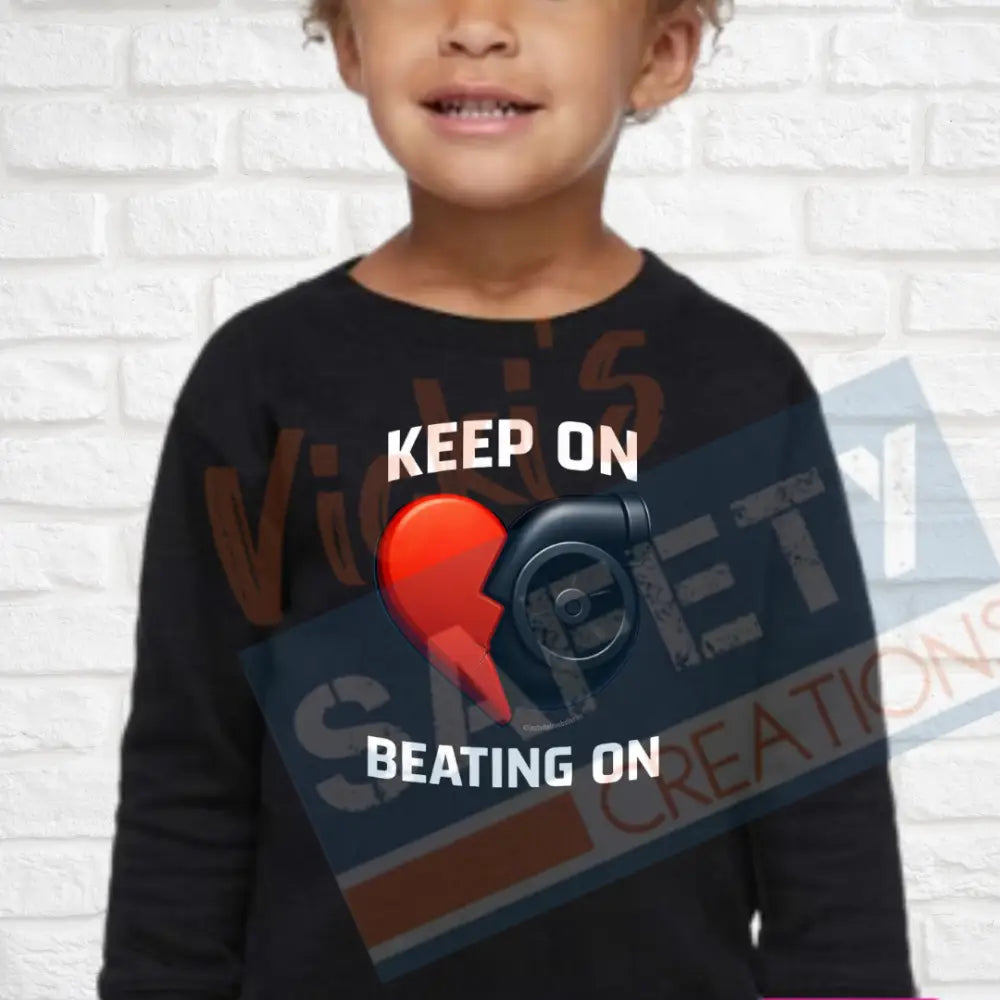 Keep on Beating on Tops (Adult Youth Toddler Infant Sizes) Crew Sweatshirt / TODDLER-2T Adult Clothing