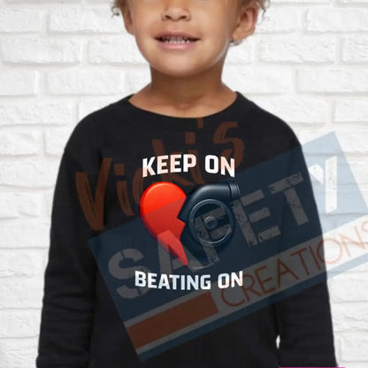 Keep on Beating on Tops (Adult Youth Toddler Infant Sizes) Crew Sweatshirt / TODDLER-2T Adult Clothing