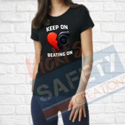 Keep on Beating on Tops (Adult Youth Toddler Infant Sizes) T-shirt/Onesie / LADIES-SMALL Adult Clothing