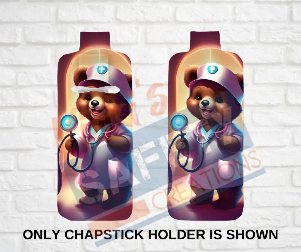 Keychain accessories - Chapstick Holder Lotion Holder Key fob - BEAR Bear Nurse / Chapstick Holder ONLY Car gift set