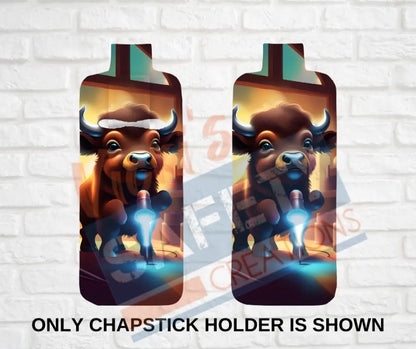 Keychain accessories - Chapstick Holder Lotion Holder Key fob - BUFFALO Buffalo Welder / Chapstick Holder ONLY Car gift