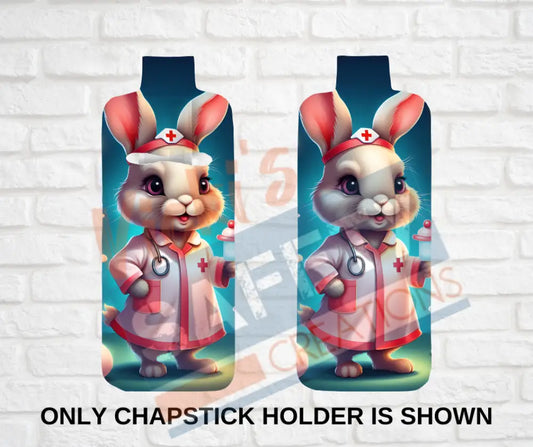 Keychain accessories - Chapstick Holder Lotion Holder Key fob - BUNNY Bunny Nurse / Chapstick Holder ONLY Car gift set