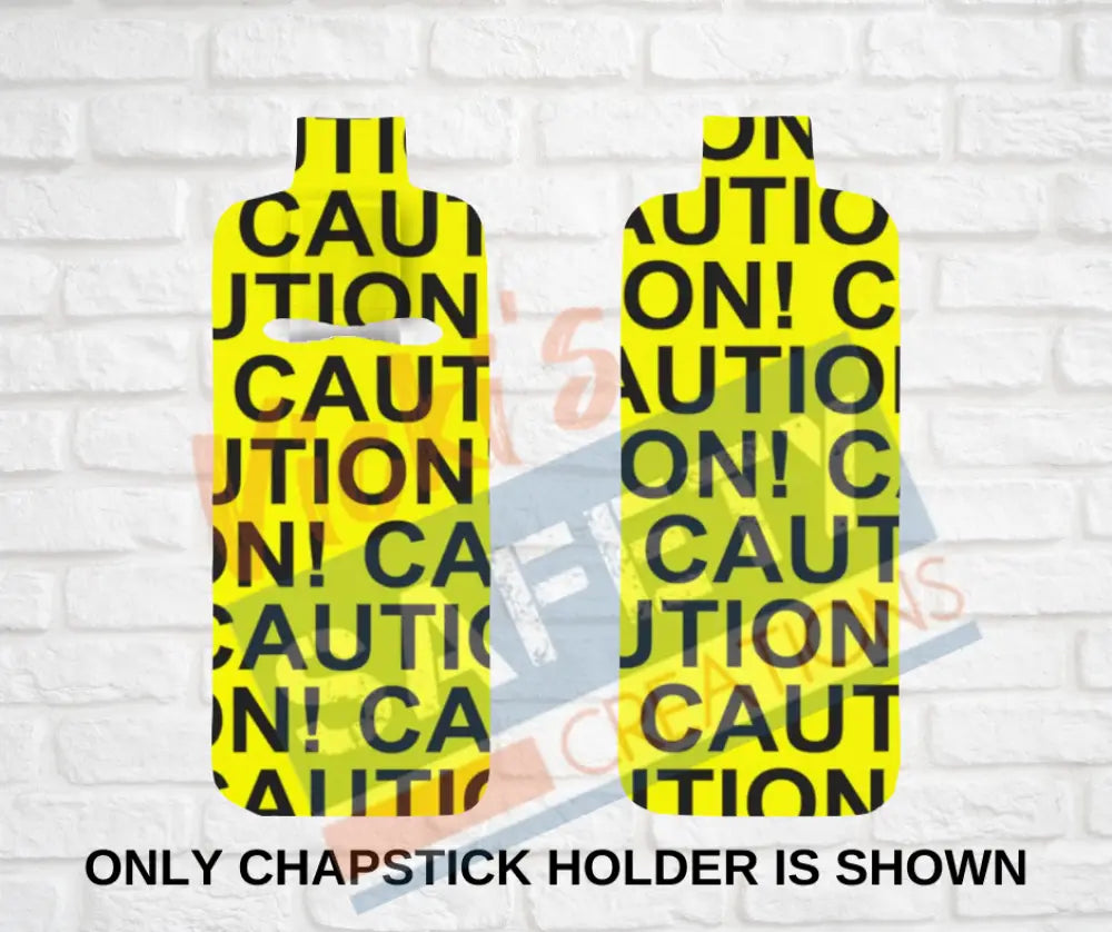 Keychain accessories - Chapstick Holder Lotion Holder Key fob - CAUTION TAPE Car gift set
