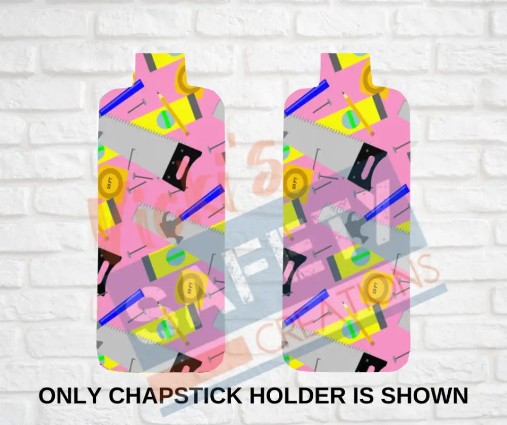 Keychain accessories - Chapstick Holder Lotion Holder Key fob - CONSTRUCTION TOOLS (Asst Colors) Purple / Chapstick