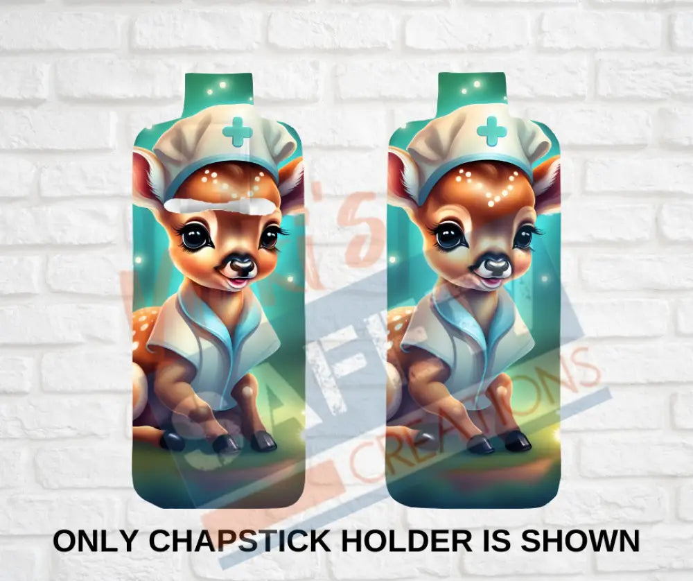 Keychain accessories - Chapstick Holder Lotion Holder Key fob - DEER Deer Nurse / Chapstick Holder ONLY Car gift set