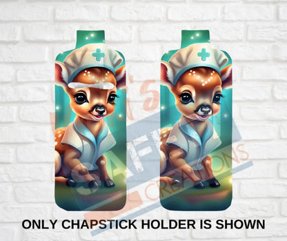 Keychain accessories - Chapstick Holder Lotion Holder Key fob - DEER Deer Nurse / Chapstick Holder ONLY Car gift set