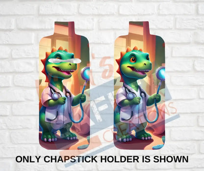 Keychain accessories - Chapstick Holder Lotion Holder Key fob - DINOSAUR Dinosaur Nurse / Chapstick Holder ONLY Car
