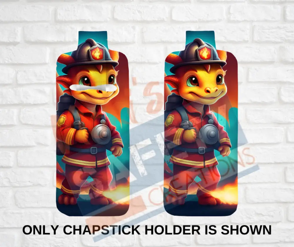 Keychain accessories - Chapstick Holder Lotion Holder Key fob - DRAGON Dragon Firefighter / Chapstick Holder ONLY Car
