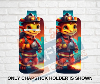 Keychain accessories - Chapstick Holder Lotion Holder Key fob - DRAGON Dragon Firefighter / Chapstick Holder ONLY Car