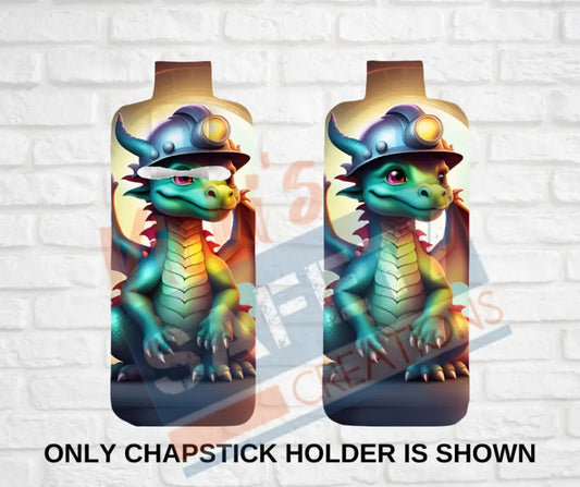 Keychain accessories - Chapstick Holder Lotion Holder Key fob - DRAGON Dragon Hard Hat / Chapstick Holder ONLY Car gift