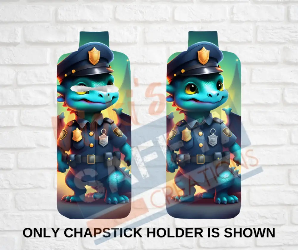 Keychain accessories - Chapstick Holder Lotion Holder Key fob - DRAGON Dragon Police / Chapstick Holder ONLY Car gift