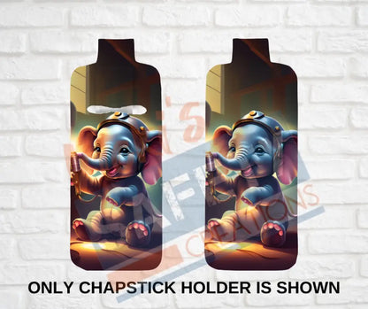 Keychain accessories - Chapstick Holder Lotion Holder Key fob - ELEPHANT Elephant Welder / Chapstick Holder ONLY Car