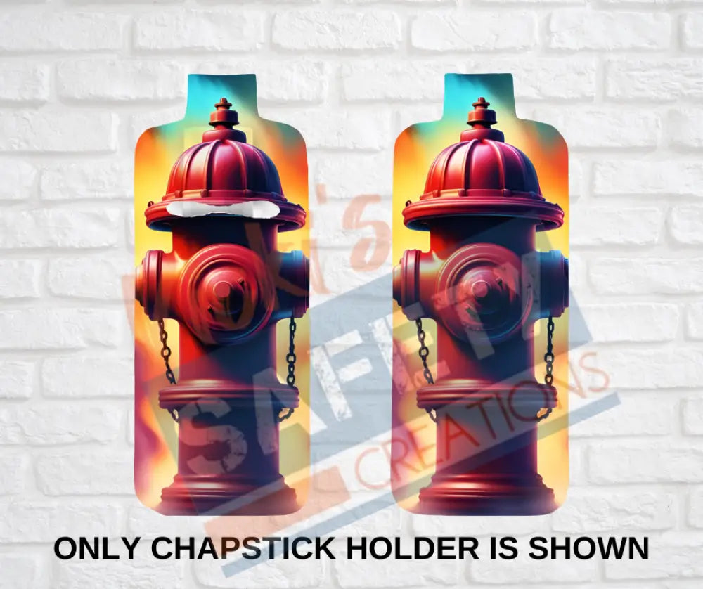 Keychain accessories - Chapstick Holder Lotion Holder Key fob - FIRE HYDRANT Car gift set