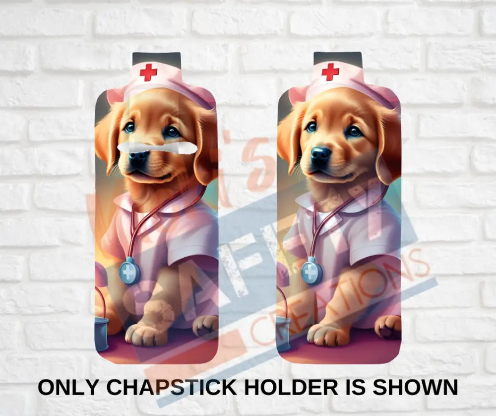 Keychain accessories - Chapstick Holder Lotion Holder Key fob - GOLDEN RETRIEVER Golden Retriever Nurse / Chapstick