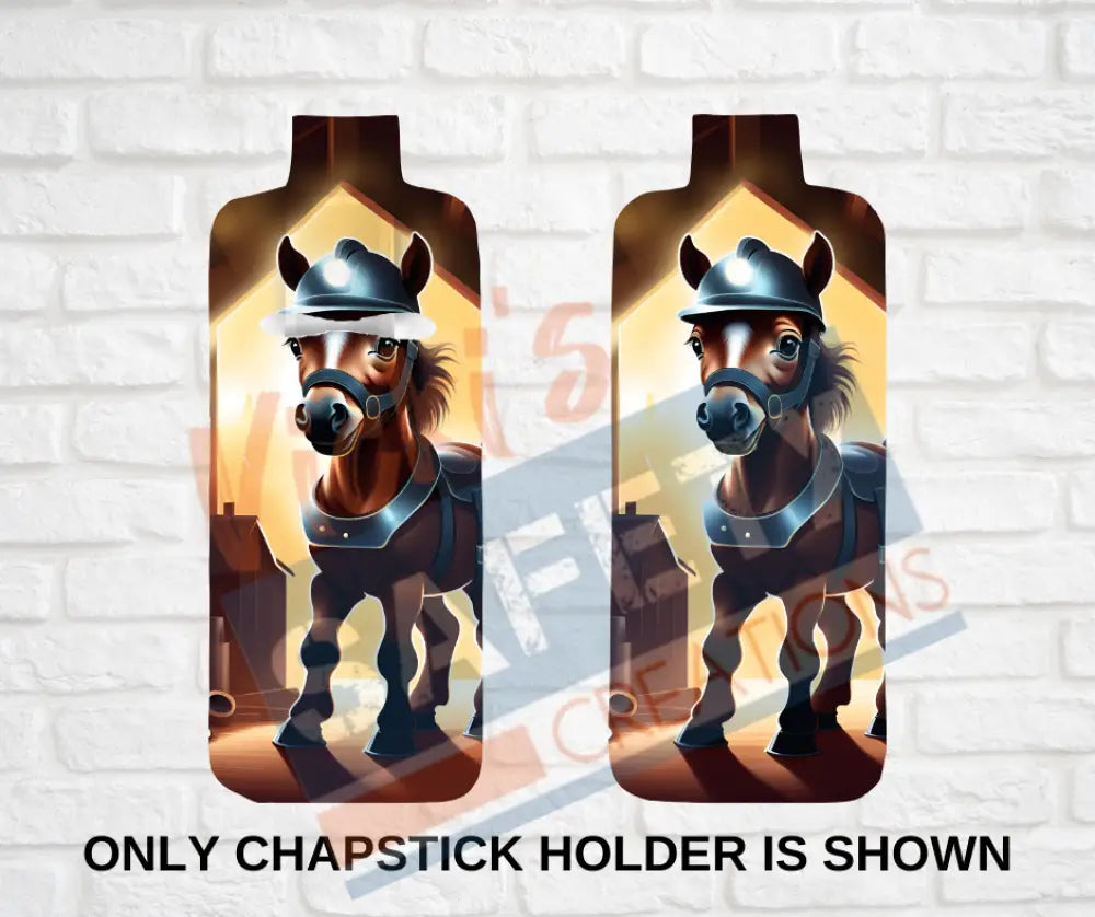 Keychain accessories - Chapstick Holder Lotion Holder Key fob - HORSE Horse Police / Chapstick Holder ONLY Car gift set