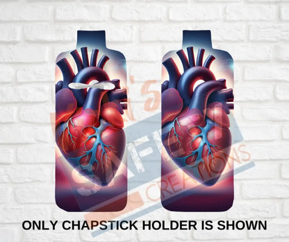 Keychain accessories - Chapstick Holder Lotion Holder Key fob - HUMAN BODY (Asst Organs) Human Heart / Chapstick Holder