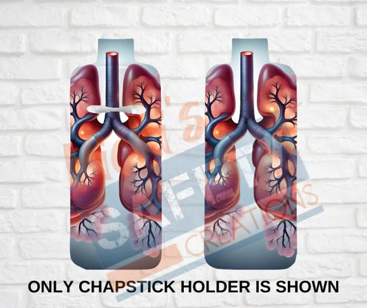 Keychain accessories - Chapstick Holder Lotion Holder Key fob - HUMAN BODY (Asst Organs) Lungs / Chapstick Holder ONLY