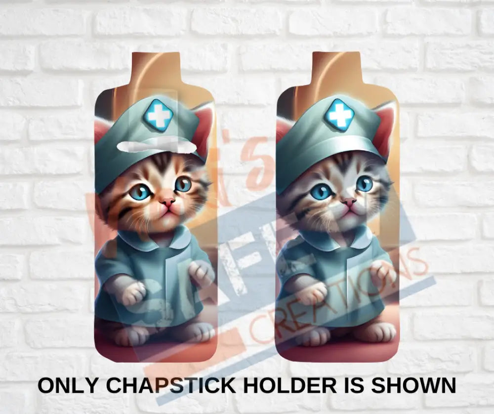 Keychain accessories - Chapstick Holder Lotion Holder Key fob - KITTENS Kittens Nurse / Chapstick Holder ONLY Car gift
