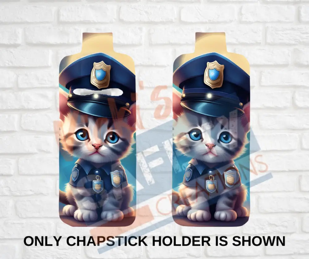 Keychain accessories - Chapstick Holder Lotion Holder Key fob - KITTENS Kittens Police / Chapstick Holder ONLY Car gift